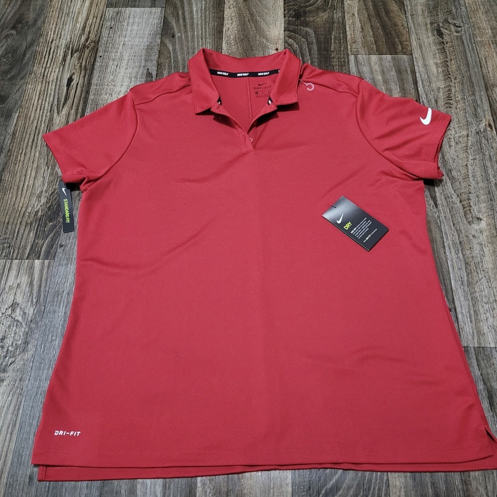 Nike Shirt Womens XXL Red Short Sleeve Top Athletic Dri-Fit